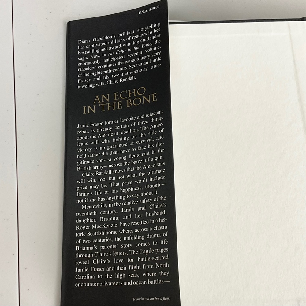 Diana Gabaldon An Echo in the Bone HC Book - Picture 3 of 11